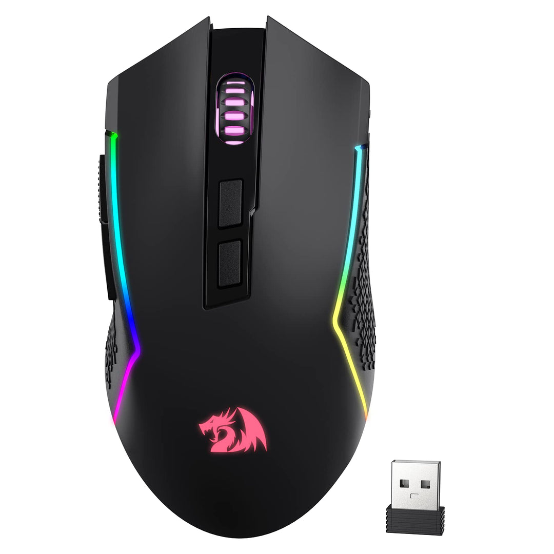 Redragon M693 Wireless Gaming Mouse, 8000 DPI kabelgebundene/drahtlose Maus mit 3-Modi-Verbindung, B