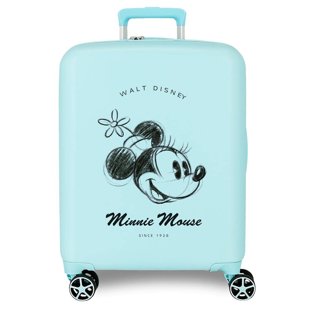 Disney Mickey und Minnie Travel Cabin Koffer Weiss 38x55x20 cms Starres ABS Seitliches Zahlenschloss
