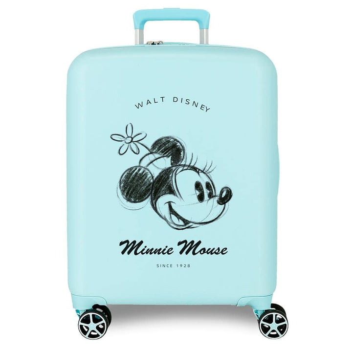 Disney Mickey und Minnie Travel Cabin Koffer Weiss 38x55x20 cms Starres ABS Seitliches Zahlenschloss