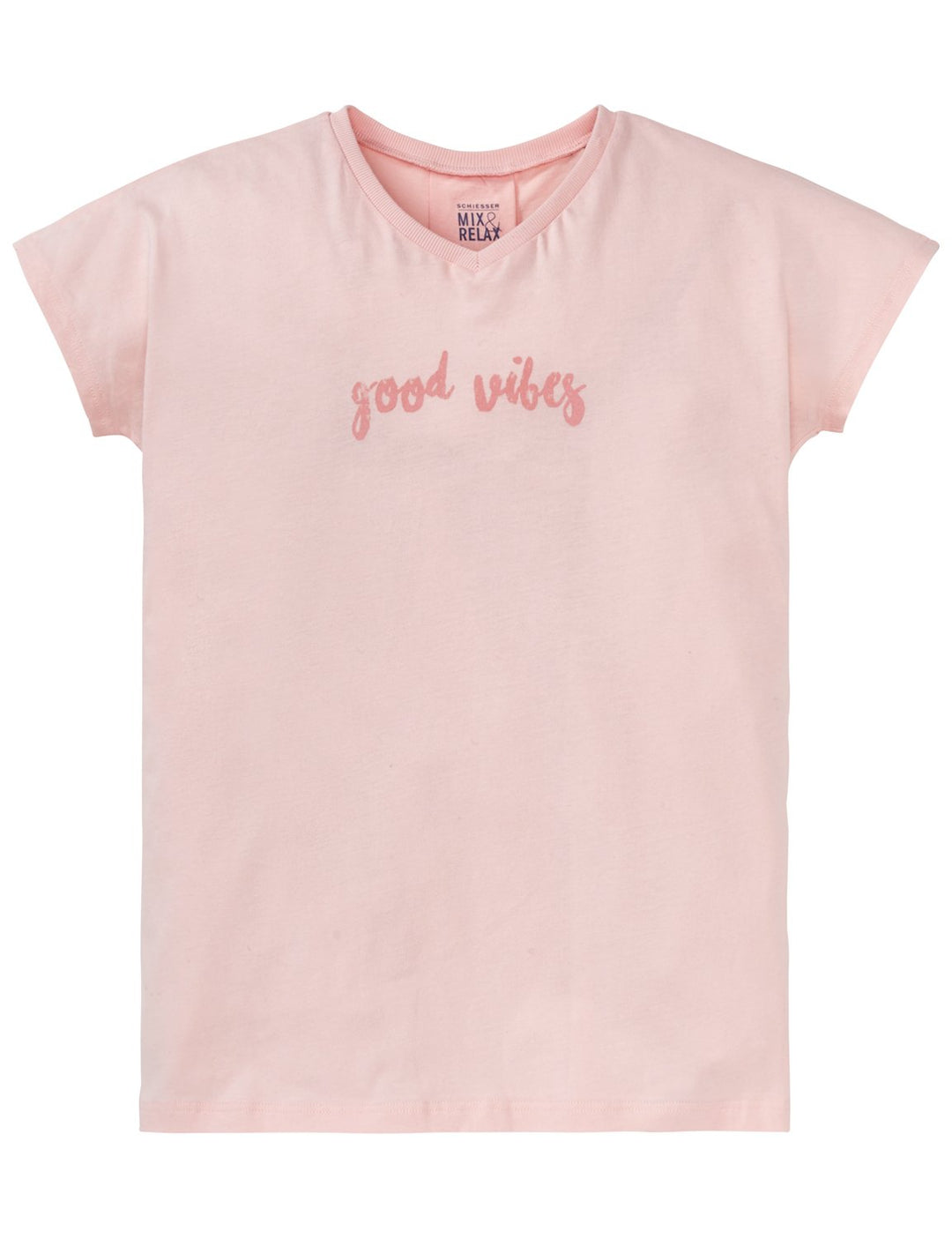 Schiesser Mädchen Schlafanzugoberteil Shirt Kurzarm 1/2-158942 M Sorbet, M Sorbet