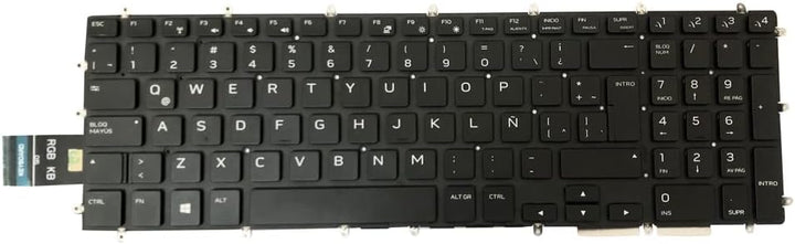 Gintai Spanische Tastatur mit Hintergrundbeleuchtung für Dell Alien-Ware M15 R1 ALW15M, M17 R1 ALW17