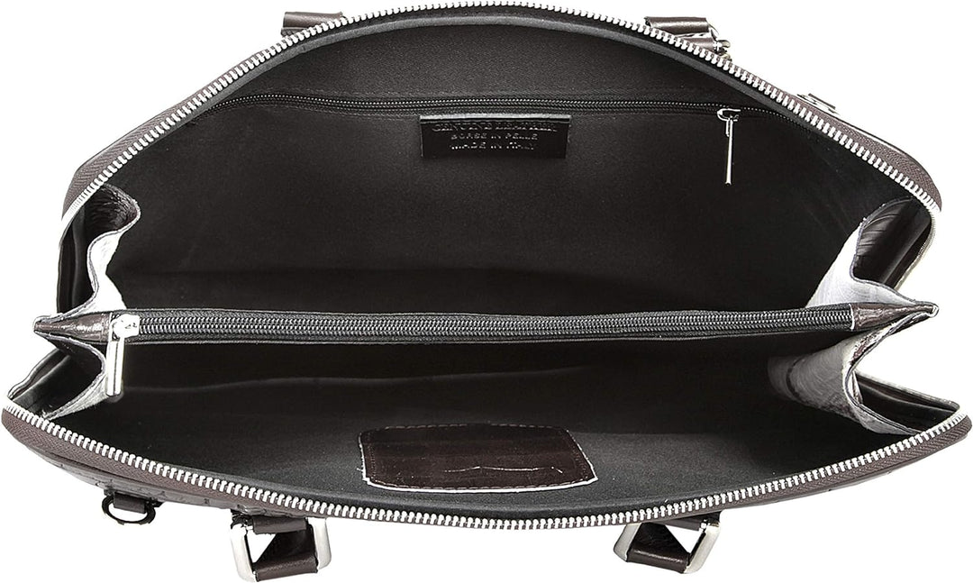 BAGAN Aktentasche echt Leder dunkelbraun Damen - 017742