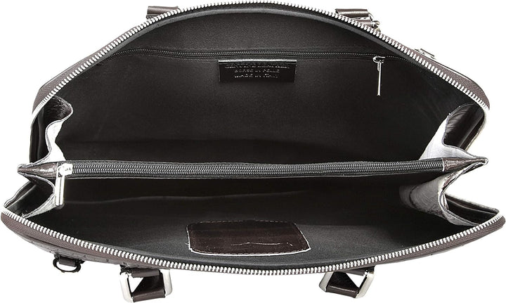 BAGAN Aktentasche echt Leder dunkelbraun Damen - 017742