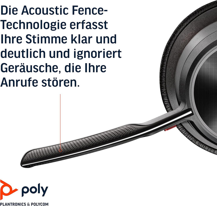 Poly Voyager Focus 2 UC USB-A Headset für Microsoft Teams - B-Ware Alte Version, Alte Version