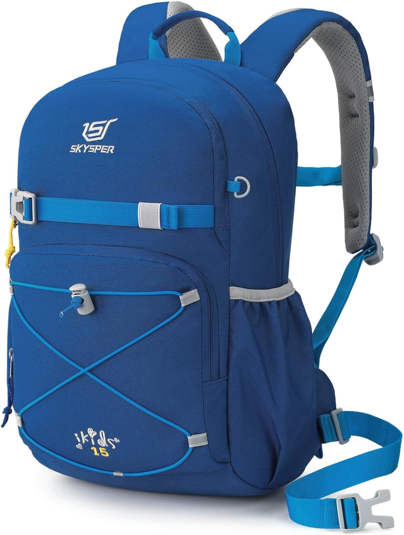 SKYSPER Kinderrucksack komfortabler Wanderrucksack Kinder für Jungen & Mädchen Blau, Blau