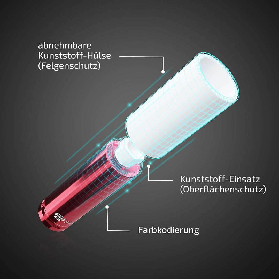 HEYNER® Schlagschrauber Nüsse Set Felgenschonend Kunststoffumantelung Schlagnüsse Einsätze 1/2" Zoll