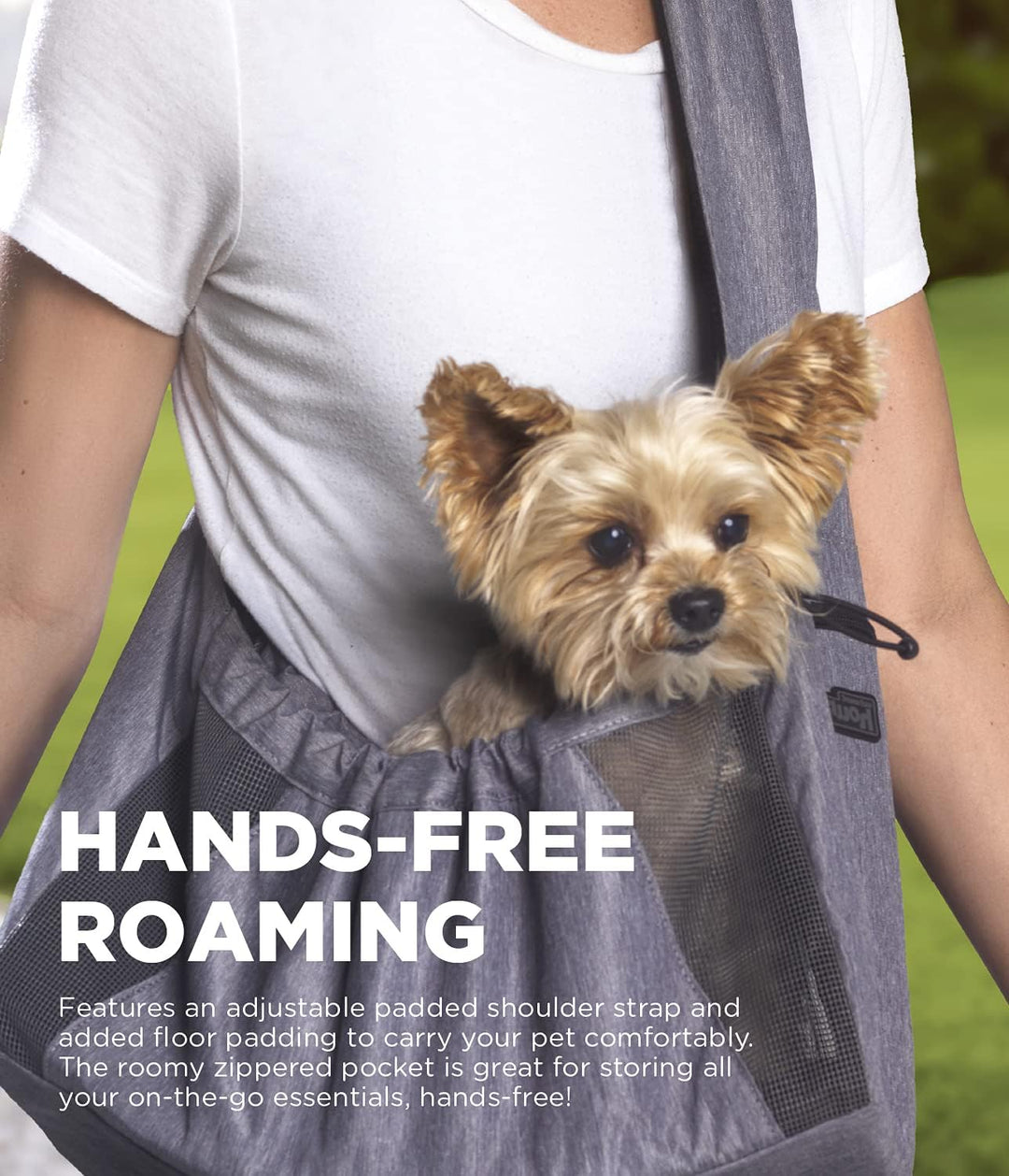 Outward Hound PupPak Hundetragetasche, Grau, Einheitsgrösse Graue Schlinge L 41 x B 17 x H 81 cm, Gr