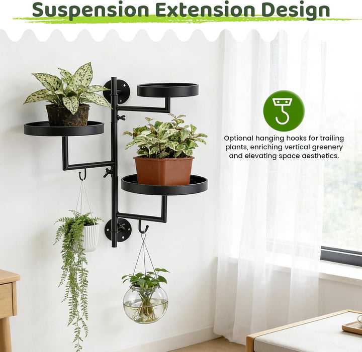 Wandbehang Pflanzenständer Set, Blumenständer für Draussen, Plant Stand Indoor Outdoor, Pflanzenrega