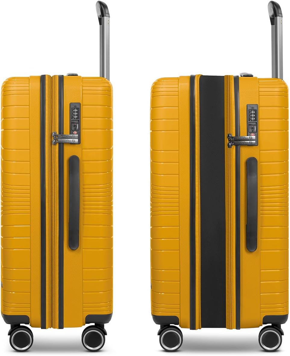 Franky Dallas 3.0 Hartschalen-Trolley mit 4 Rollen Koffer Set 3 Teilig | Ausgestattet mit TSA-Schlos