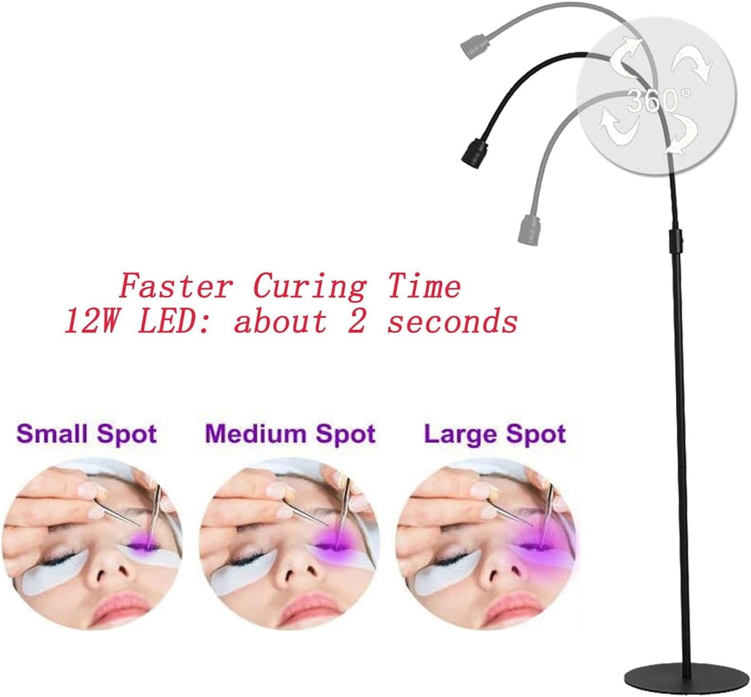 UV Wimpern Lampe, 10W LED-UV-Licht für Lichthärtenden Anwendungen, Schwanenhals Wimpernlicht, Goosen