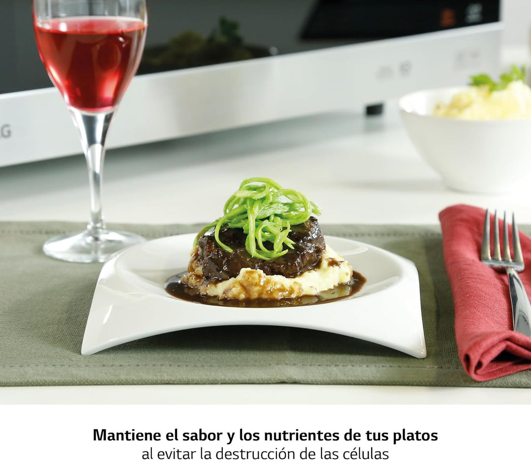 LG MJ3965ACS - Mikrowellen-Ofen 4 in 1 Smart Inverter; maximale Leistung Umluft 1850 W, Grill 950 W,