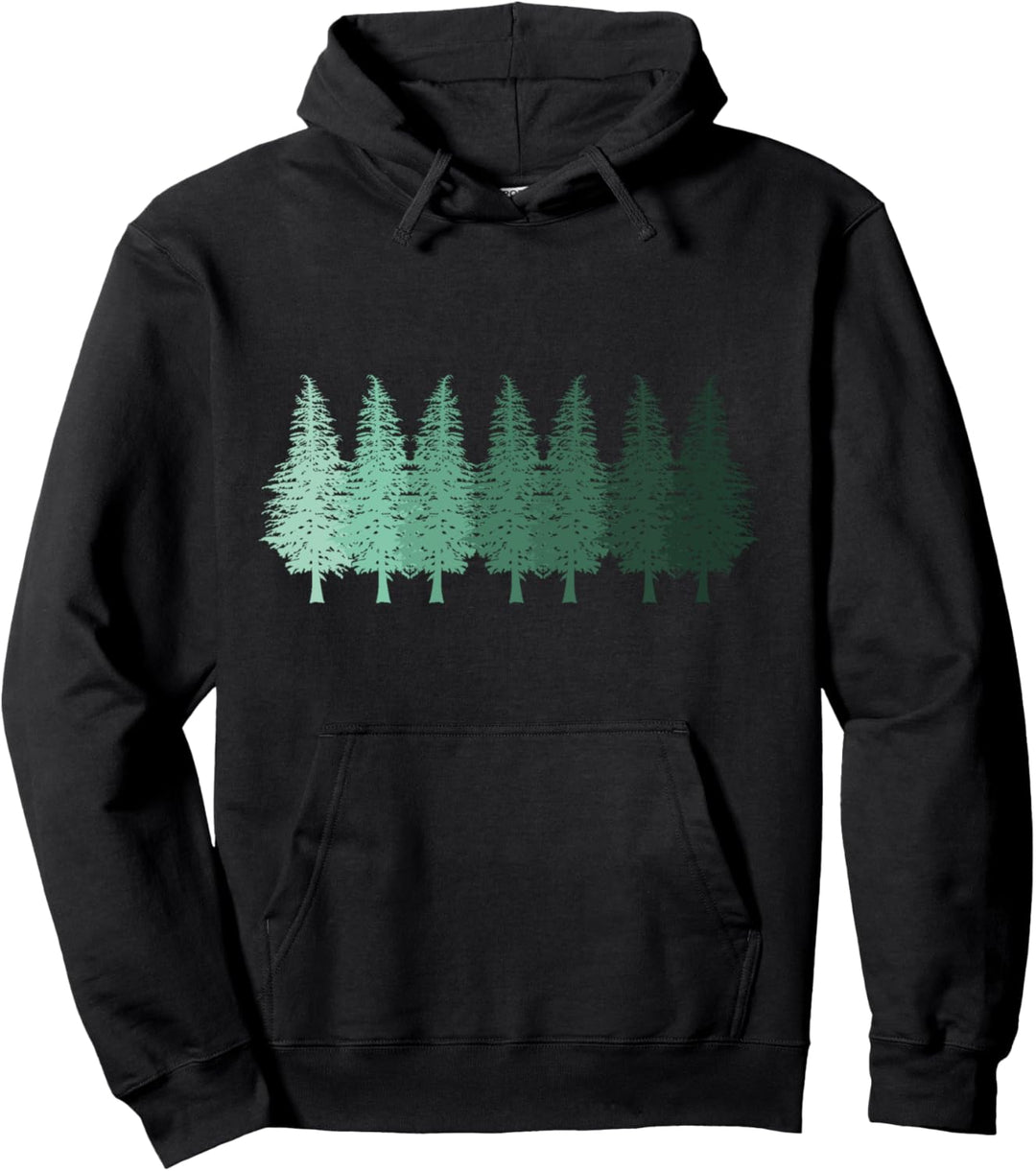 Wandern TShirt RETRO WALD Hiking Holzfäller Jäger Pullover Hoodie