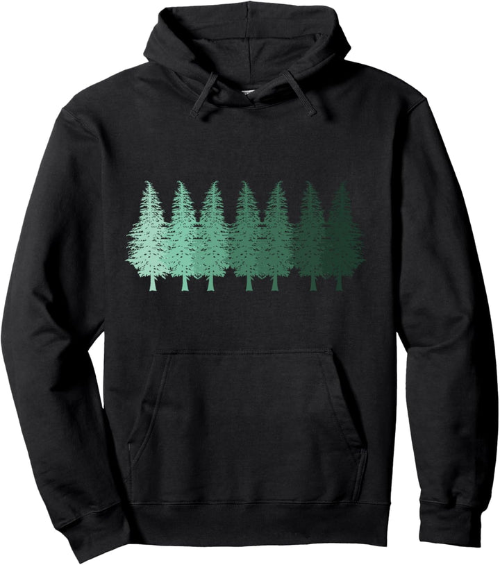 Wandern TShirt RETRO WALD Hiking Holzfäller Jäger Pullover Hoodie