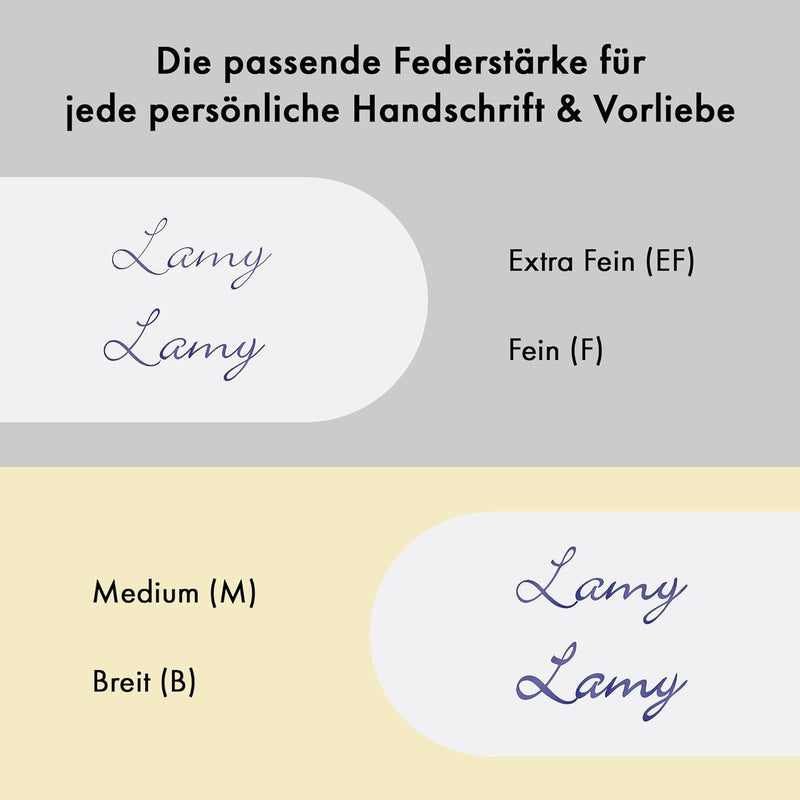 Lamy studio Füllhalter 067 - Füller aus rostfreiem Edelstahl in schwarzem Soft-Lack-Finish mit hochg