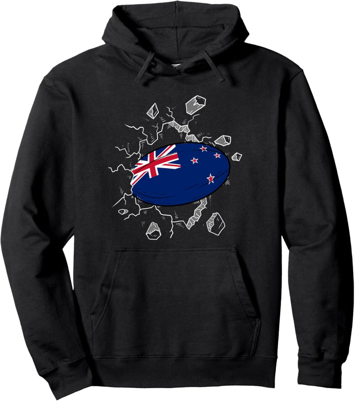 Neuseeland Rugby Trikot Neuseeland Flagge Rugby Ball Sport Pullover Hoodie