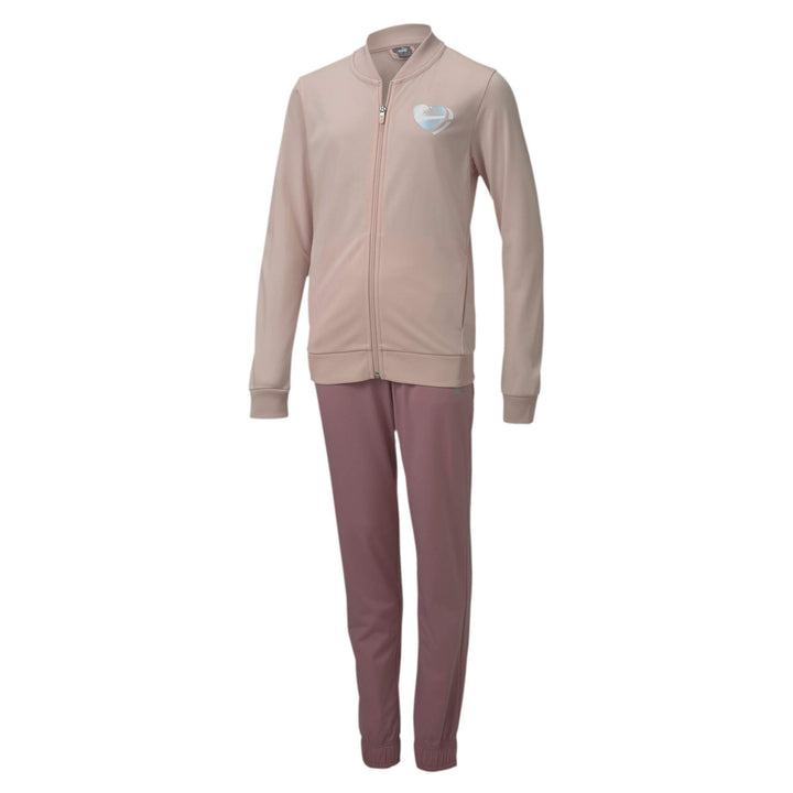 PUMA Mädchen Poly Suit G Trainingsanzug 176 Peachskin - Foxglove, 176 Peachskin - Foxglove