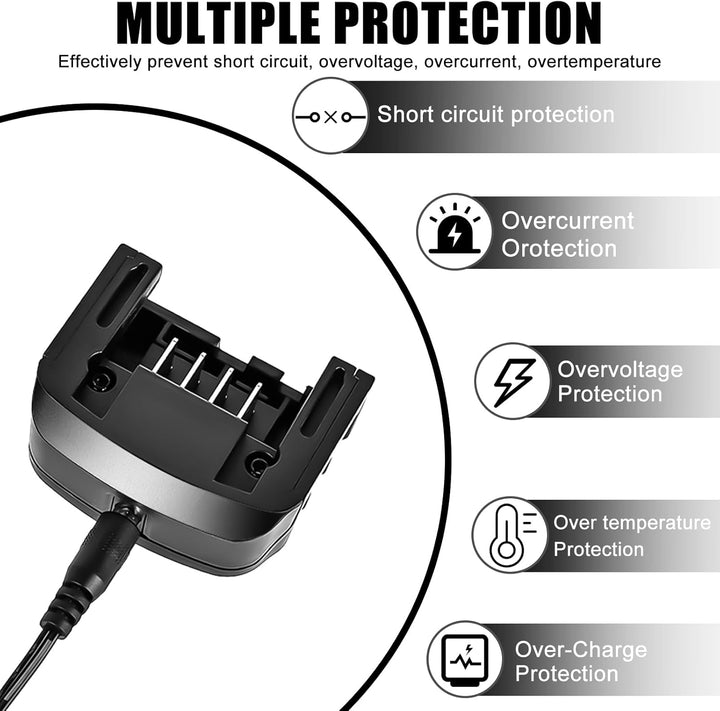 Ladegerät Lithium 18V/20V, Ladegerät Kompatibel mit Black & Decker, 18V/20V Lithium-Akku Ladegerät f