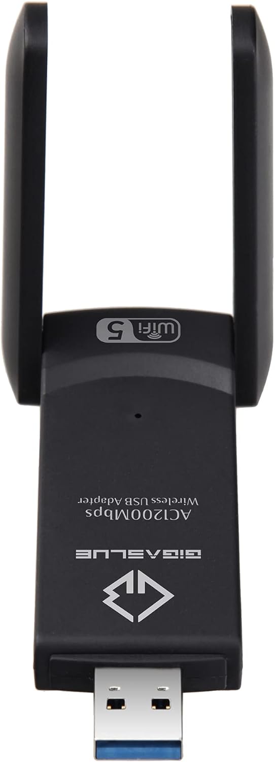 GigaBlue Ultra 1200Mbps W-LAN 2.4 &amp; 5 GHz USB 3.0 WiFi Dual Band Adapter 5GHz+2.4GHz 2x5 dBi High Sp