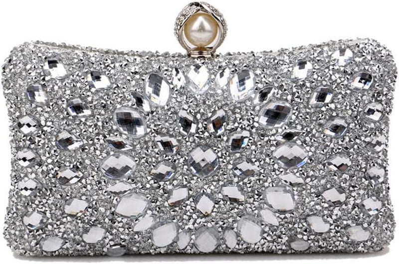 CORIOS Strass Clutch für Damen Shiny Abendtasche Diamant Clutch Tasche Kette Schultertasche Elegante