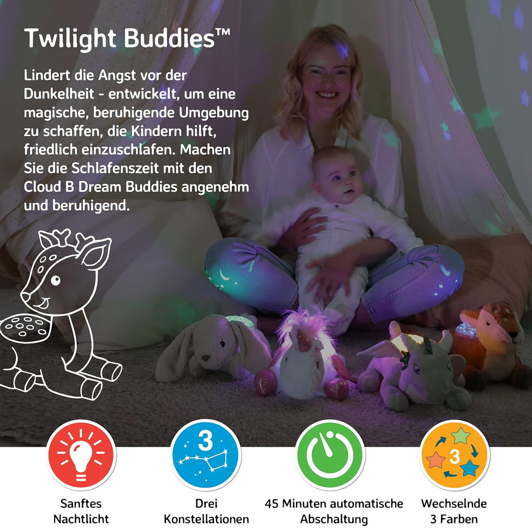 Cloud b Nachtlicht Sternenprojektor für Kinder |Weiches Plüschtier |Sanfter LED Galaxie Deckenprojek