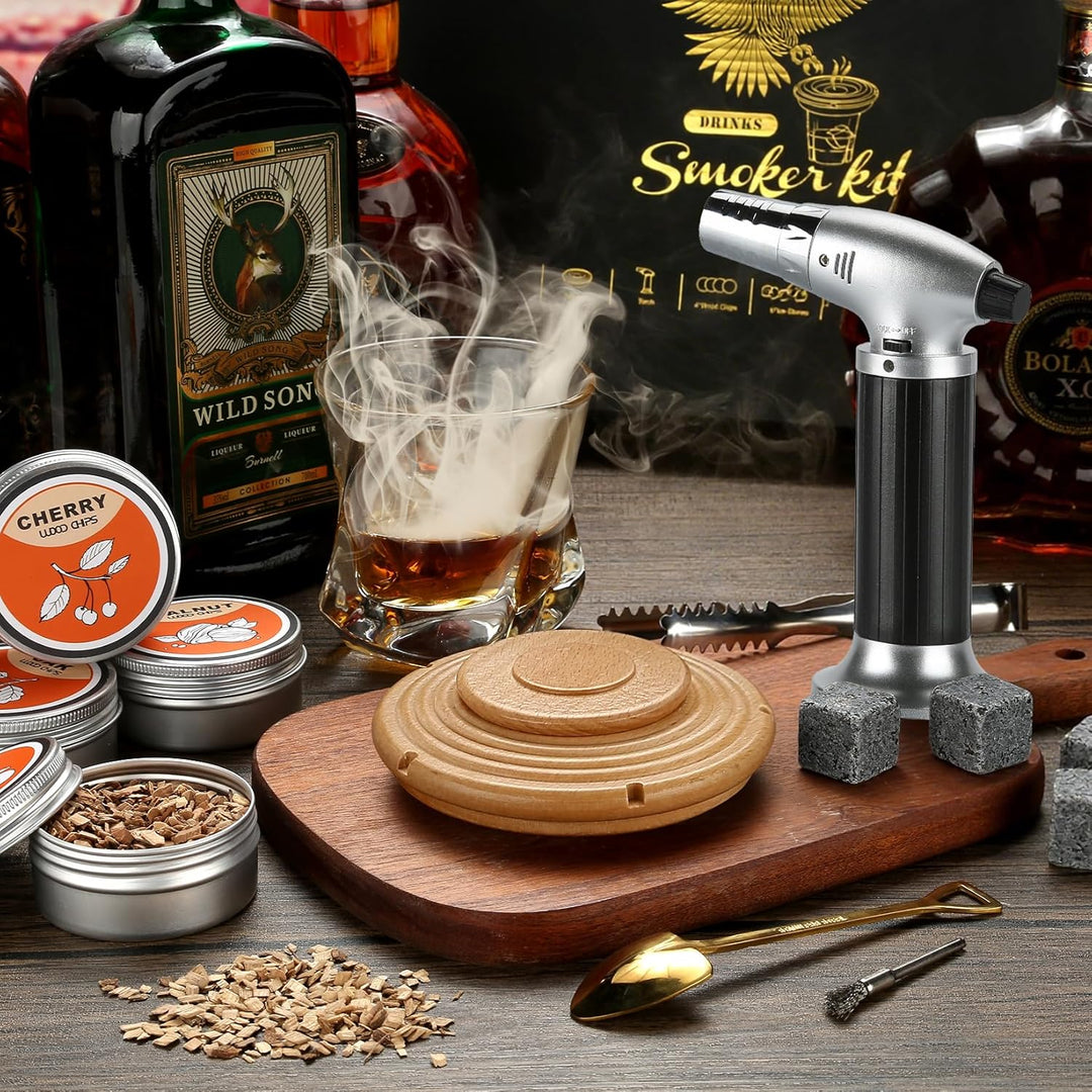 Cocktail Smoker Kit, Whisky Steine, Flambierbrenner, Vatertagsgeschenk, Old Fashioned Whiskey Smoker