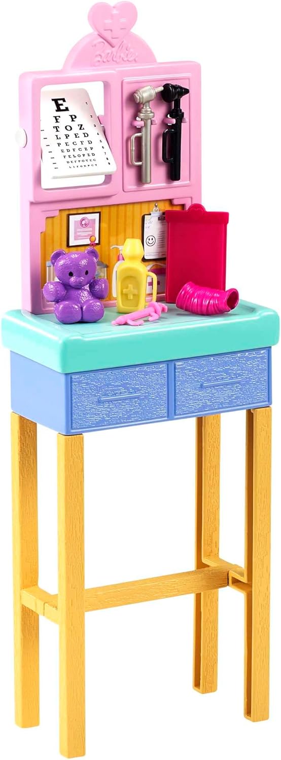 Barbie GTN52 - Kinderärztin-Spielset, brünette Puppe (ca. 30 cm), tolles Geschenk für Kinder ab 3 Ja