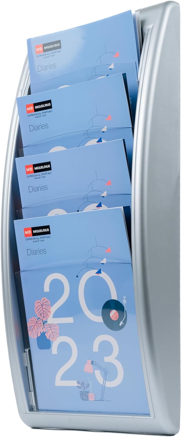 Paperflow 4060.35 Wand-Prospekthalter Quick Blick - A4 quer, alu, Alu