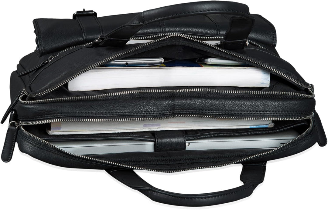 STILORD 'Alvaro' Vintage Businesstasche Echtes Leder Laptoptasche 15,6 Zoll Aktentasche Grosse Umhän