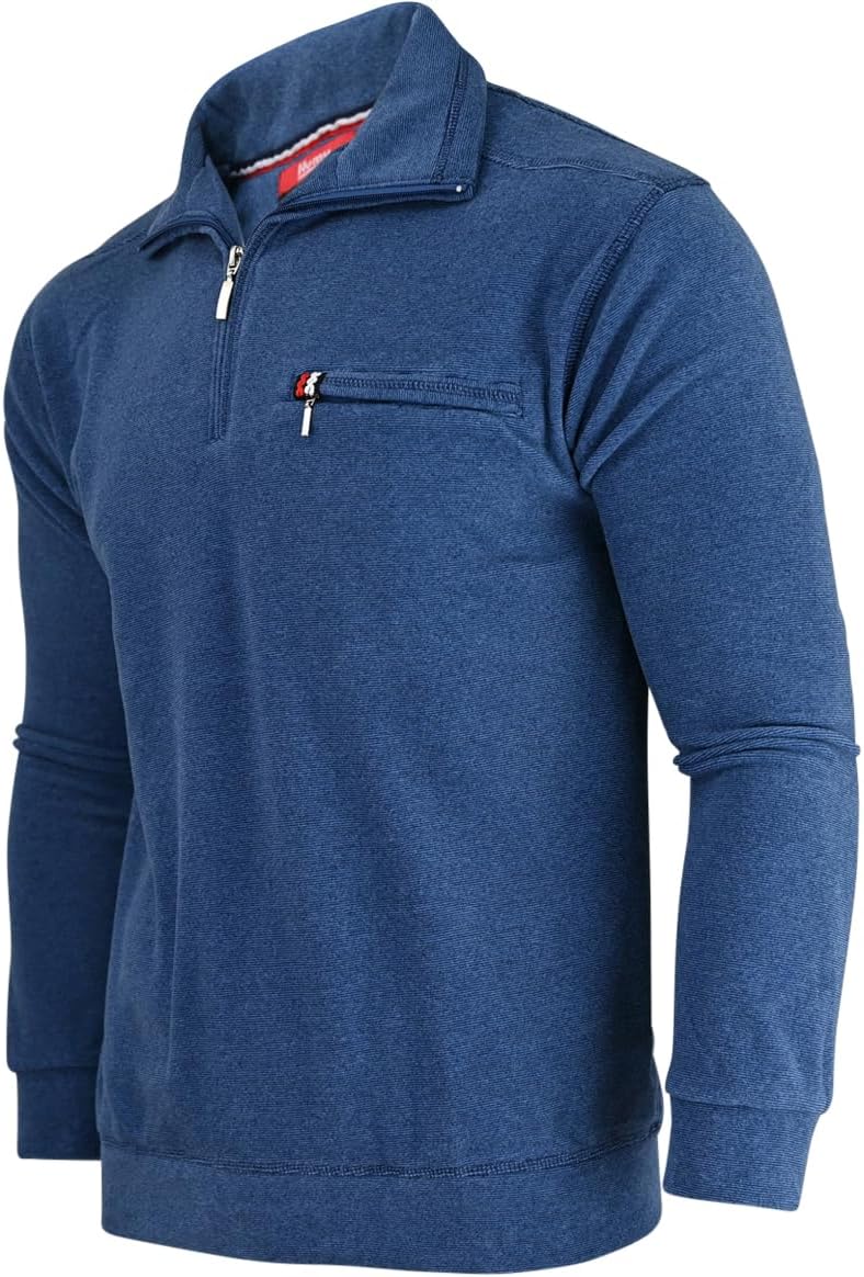 Soltice Herren Langarm Sweatshirt mit Brusttasche, Gestreifter Strickpullover mit Kragen, Meliert, W