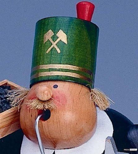 KWO Olbernhau Räuchermann Bergmann, 18 cm, Holz, Mehrfarbig
