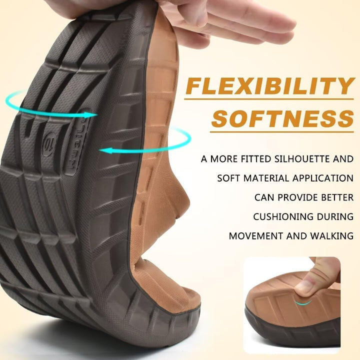 KuaiLu Recovery Sandalen Herren Bequeme Plantarfasziitis Schlappen Orthopädische Offene Zehen Männer
