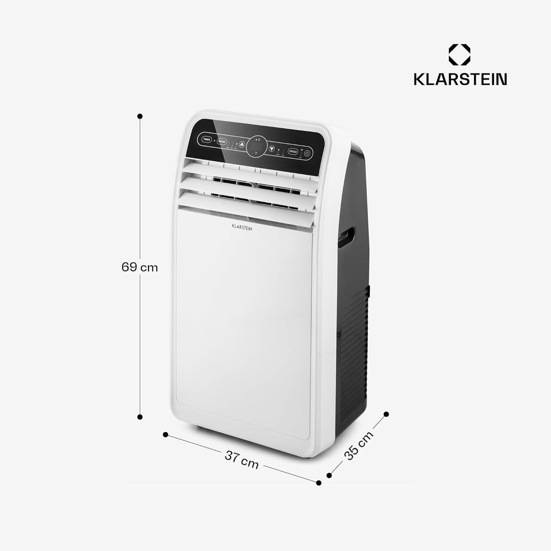 Klarstein Mobile Klimaanlage mit Abluftschlauch, 4-in-1 Klimagerät, Ventilator, Luftentfeuchter & Na