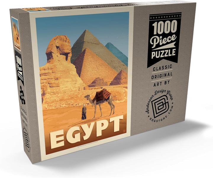 Ägypten: Pyramiden und die Grosse Sphinx, Vintage Poster - Premium 1000 Teile Puzzle - MyPuzzle Sond