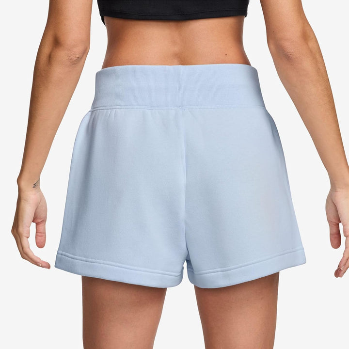 Nike Sportswear Phoenix Fleece Damen-Shorts mit hohem Bund, FD1409 M Blue Tint/Sail, M Blue Tint/Sai