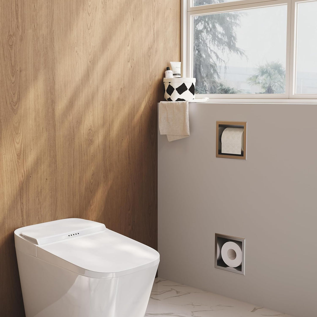 Unterputz-Schrankmodul Edelstahl mit Toilettenpapierhalter Eingebaute Badezimmerschrank Schmal Toile