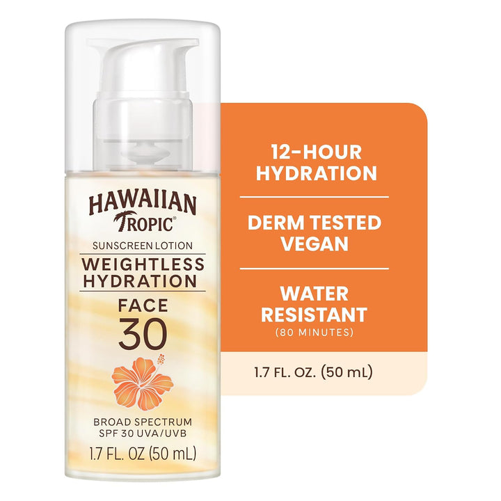 Hawaiian Tropic Silk Hydration Weightless Face Lotion LSF 30, 48 ml