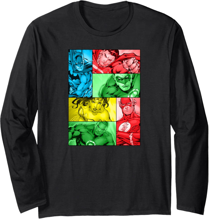 Justice League Hero Boxes Langarmshirt