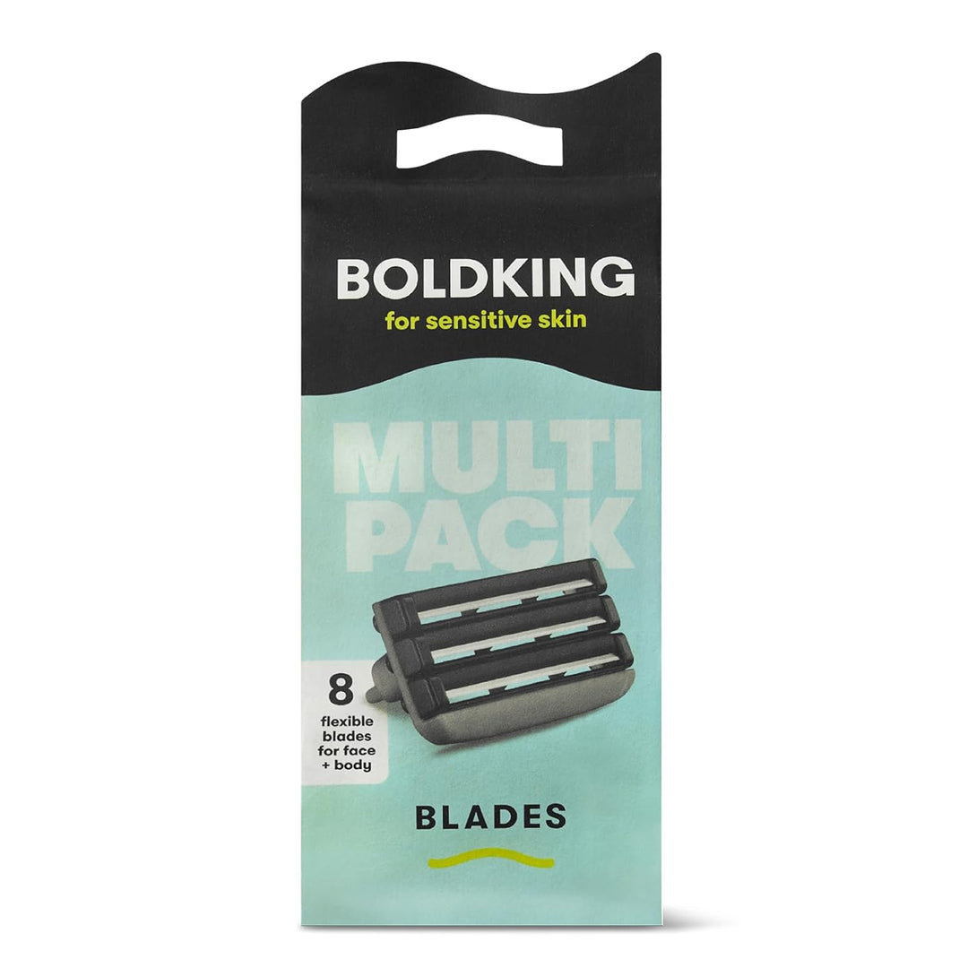 Boldking Rasierklingen 8 Stück Sensitiv - Rasierklinge Multipack für sensible Haut - Rasierklingen H