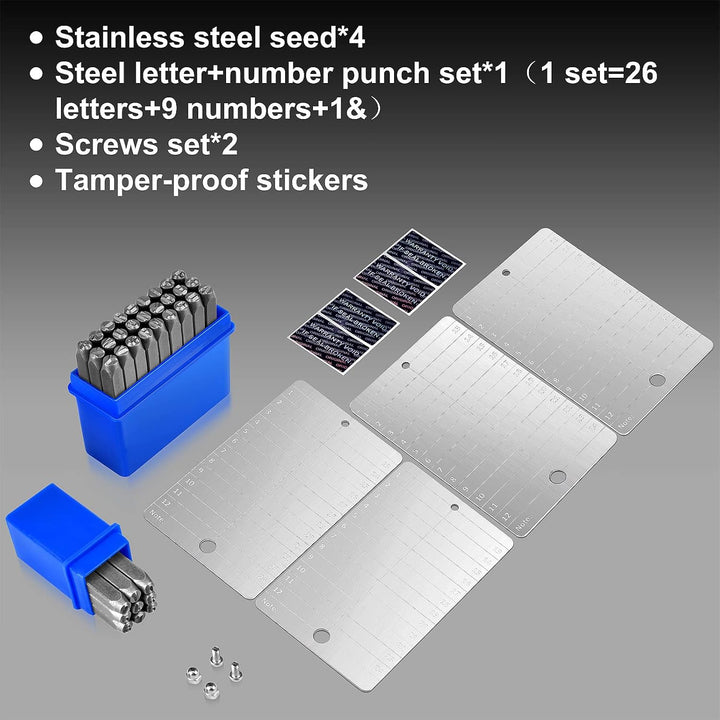 Crypto Seed Storage Bitcoin Wallet Cold Storage Crypto Wallet Kits Compatible with SecuX, Ledger, Tr