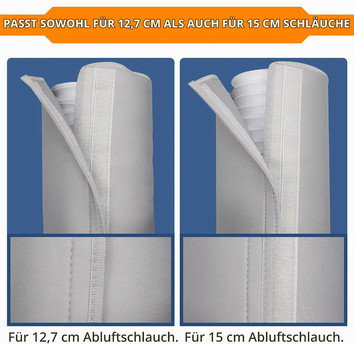 Benasan Tragbare AC-Schlauchisolierung, PVC, Hellgrau, passend für Abluftschlauch mit einem Durchmes
