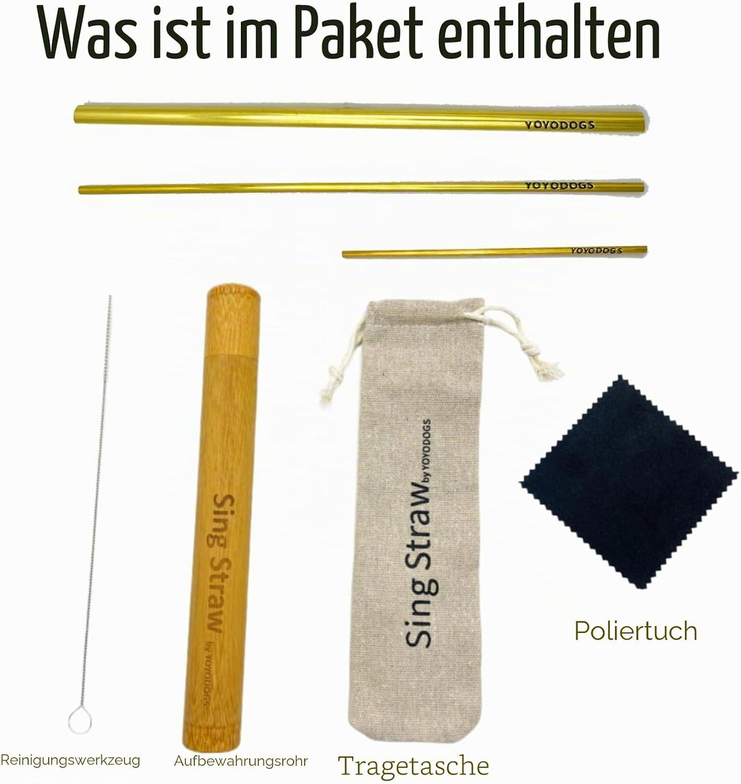 Sing-Strohhalm für Stimmtraining und Heilhilfewerkzeug, Gesangshalm-Stimmtrainer Metalltherapie-Werk