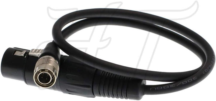 HT-cable DSLR Monitor Stromkabel Hirose 4-polig auf XLR 4-polig für Sony F55 F5 Kamera