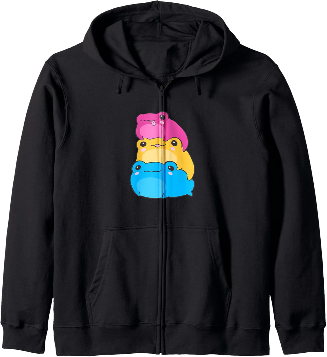 Pansexual Flag Color Frogs Subtle Pan Pride LGBTQ Aesthetic Kapuzenjacke