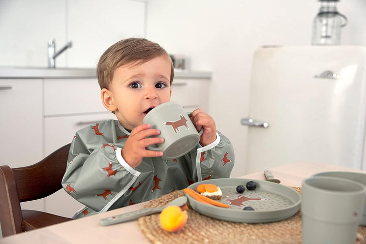 LÄSSIG Kindergeschirr Set (Teller, Becher, Schälchen, Löffel) ohne , BPA-frei, für Spülmaschine und