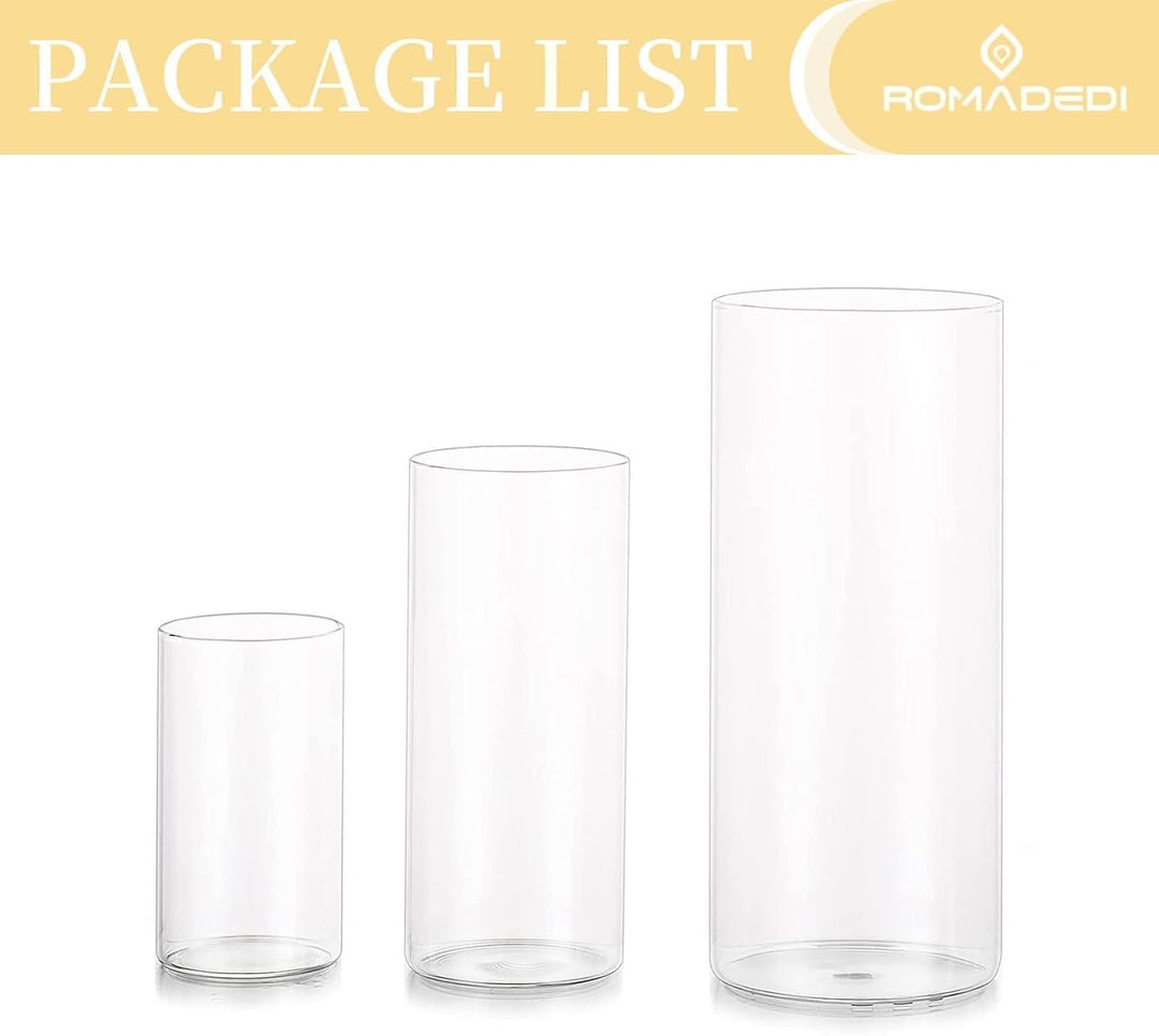 Windlicht Glas Kerzenhalter Kerzenständer Glaszylinder：Romadedi 3er Set Windlichter Für Kerzen Stump