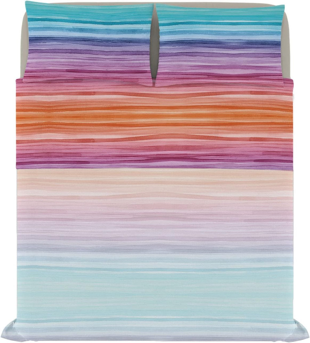 Fantasy Italian Bed Linen Bettwäsche, Rainbow, Doppelte, Mikrofaser, Regenbogen Rainbow Doppelte, Ra