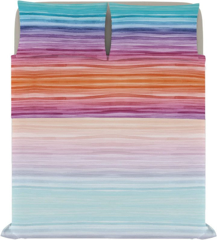 Fantasy Italian Bed Linen Bettwäsche, Rainbow, Doppelte, Mikrofaser, Regenbogen Rainbow Doppelte, Ra