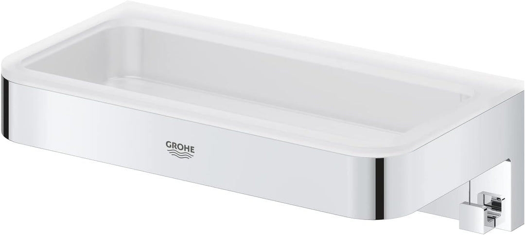 GROHE Start Cube - Seifenschale (verdeckte Befestigung, langlebig), chrom, 41107000 + Kleber- Set fü