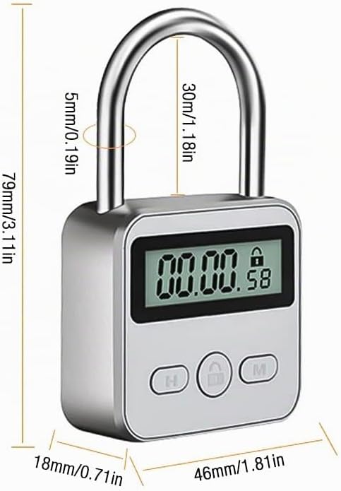 CJBIN Digitale Zeitschloss, Time Lock mit LCD-Display, Küchensafe Zeitschloss Wiederaufladbares USB