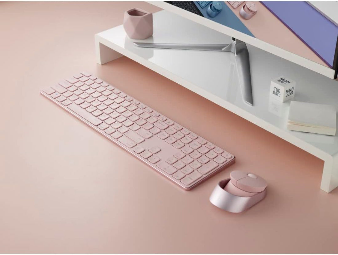 Rapoo 9850M kabelloses Tastatur-Maus Set Wireless Deskset 1600 DPI Sensor wiederaufladbarer Akku fla